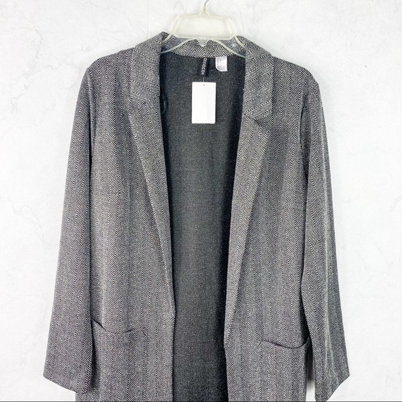 [H&M] Gray Textured Blazer Cardigan - Picture 3 of 3